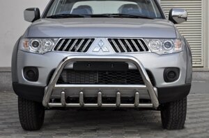 Кенгурятник WT003 (нерж.) для Mitsubishi L200 2006-2015 рр.