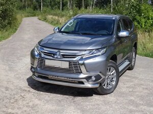 Передняя захист ST008 (нерж) для Mitsubishi Pajero Sport 2015 мм.