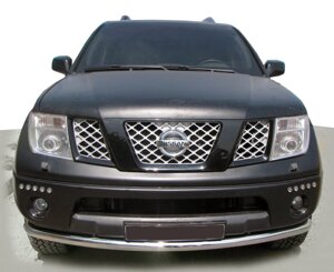 Передня захист ST008-2 (нерж) для Nissan Pathfinder R51 2005-2014рр.