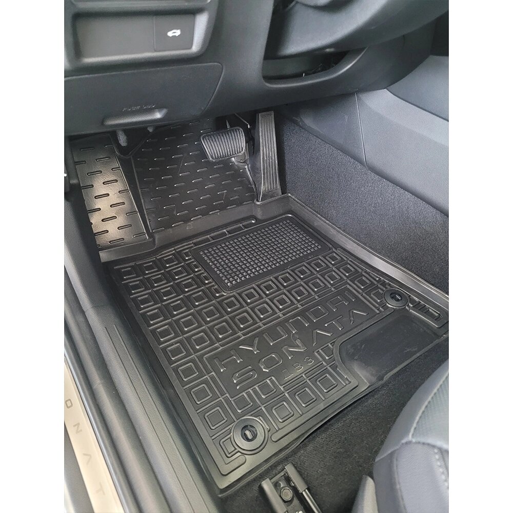 Поліуретанові (автогум) килимки в салон Hyundai Sonata (2023>) ДВС MOD/ Хюндай Соната 2015 від компанії AUTOAS - фото 1