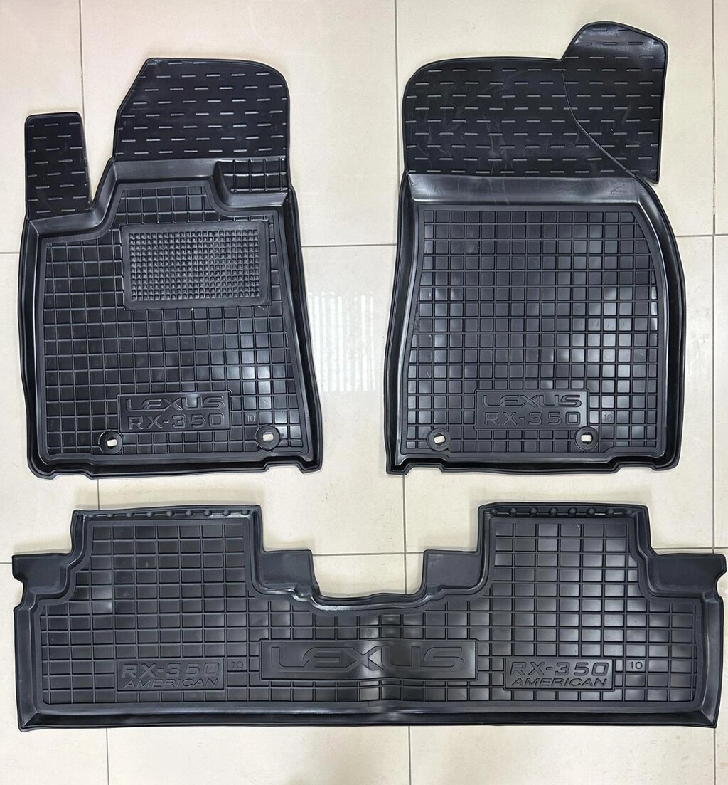 Поліуретанові (автогум) килимки в салон Lexus RX350 2009-2015/ Лексус РКС350 2009-2015 від компанії AUTOAS - фото 1