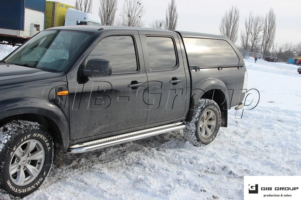 Пороги бічні труба з листом Ford Ranger (06-21) D60 від компанії AUTOAS - фото 1