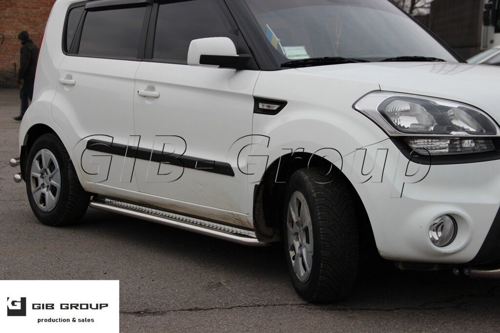 Пороги бічні труба з листом KIA Soul (08-13) D60 від компанії AUTOAS - фото 1