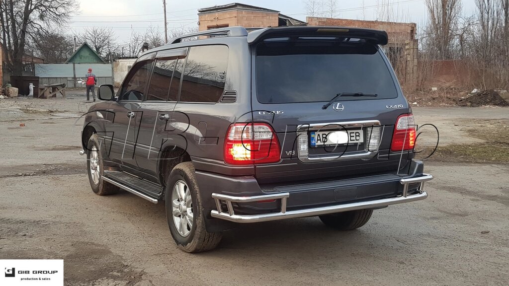 Пороги бічні труба з листом Lexus LX 470 (02-05) D60 від компанії AUTOAS - фото 1