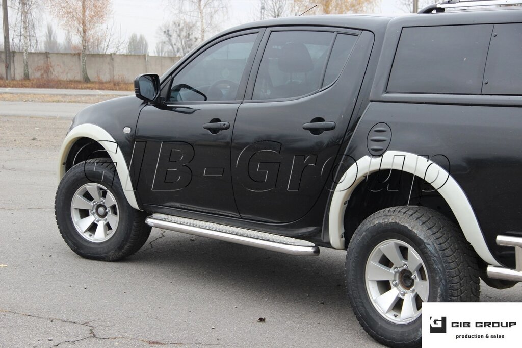 Пороги бічні труба з листом Mitsubishi L-200 Triton (2006-2021) D60 від компанії AUTOAS - фото 1