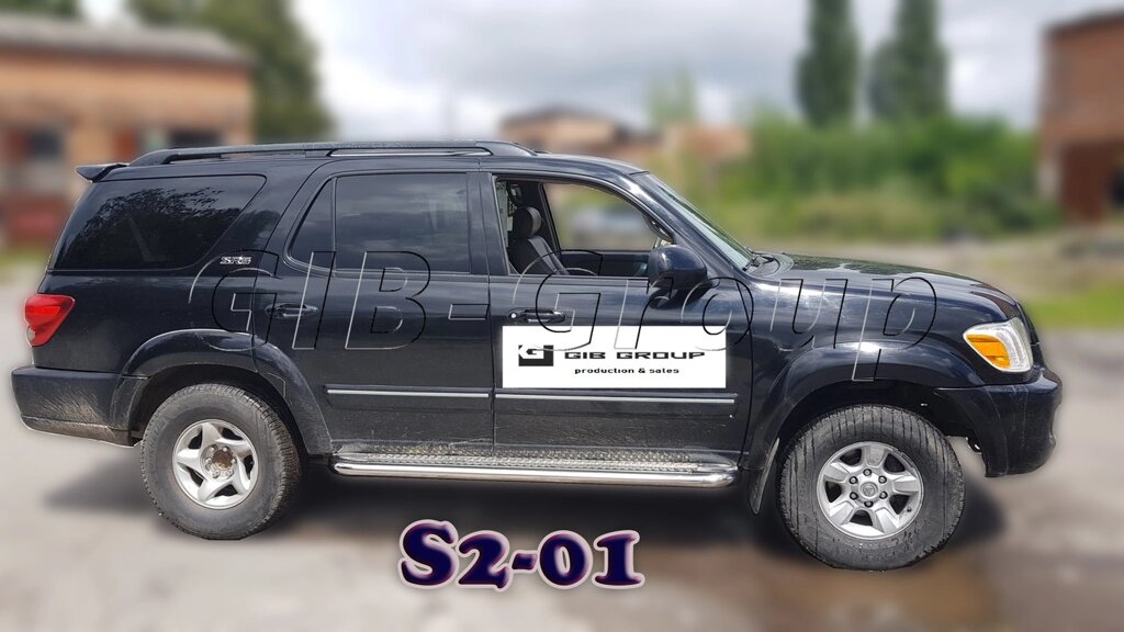 Пороги бічні труба з листом Toyota Sequoia 1 (2001-2007)  D60 від компанії AUTOAS - фото 1