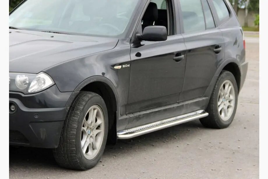 Пороги труба з листом Ø60  BMW X3 (04-06) від компанії AUTOAS - фото 1