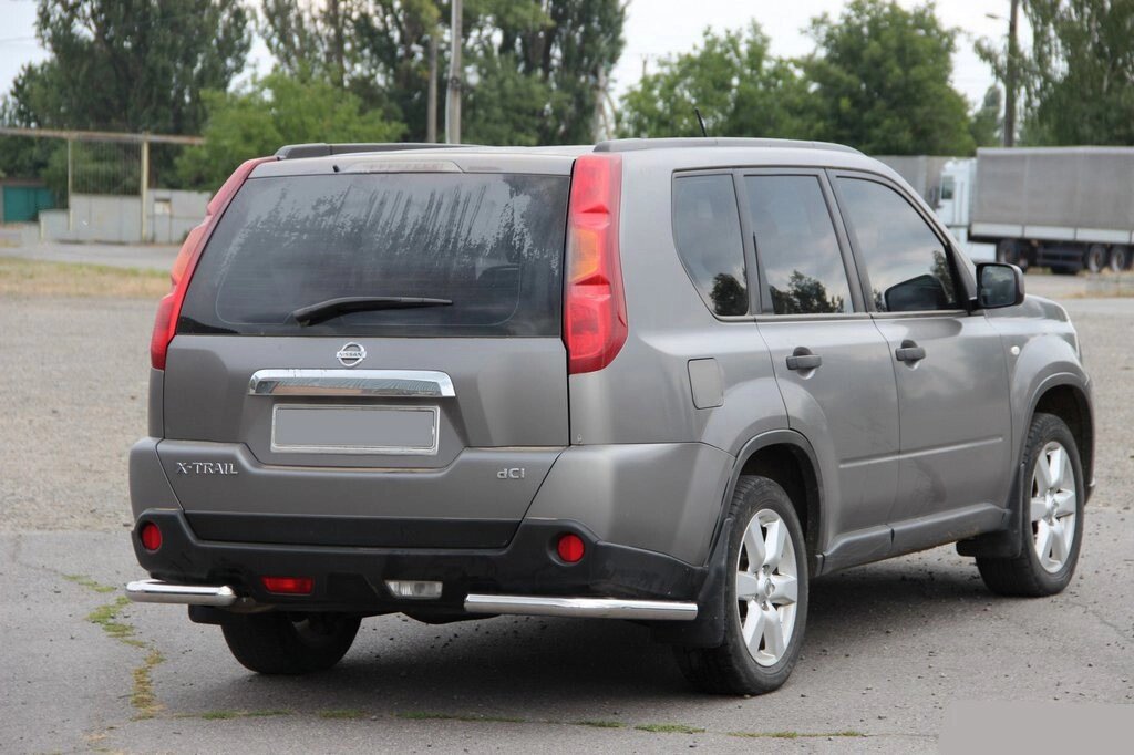 Задні кути AK003 (2 шт., нерж.) для Nissan X-trail T31 2007-2014рр. від компанії AUTOAS - фото 1