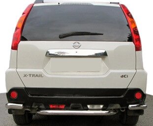 Задні кути з центральної AK0073 (2 шт., нерж.) для Nissan X-trail T31 2007-2014рр. від компанії AUTOAS - фото 1