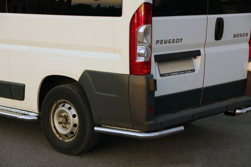 Задні куточки AK003 (2 шт., нерж) для Peugeot Boxer 2006 та 2014 мм. від компанії AUTOAS - фото 1