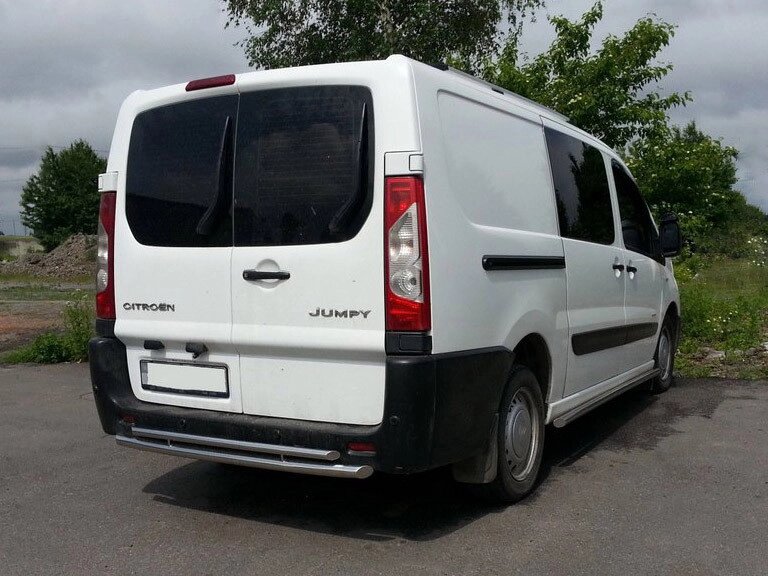 Задня дуга AK002-Подвійний (нерж.) для Fiat Scudo 2007-2015 рр. від компанії AUTOAS - фото 1