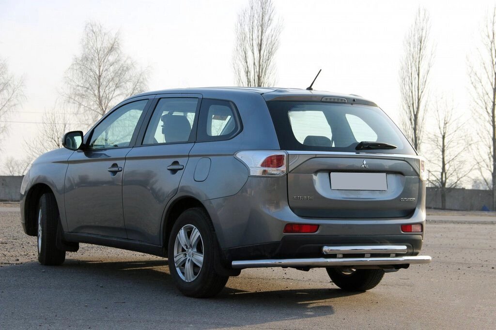 Задня дуга AK004 (нерж) для Mitsubishi Outlander 2012-2021 рр. від компанії AUTOAS - фото 1