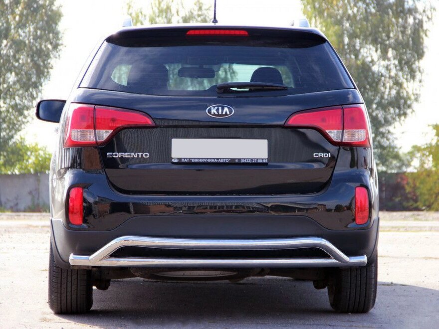 Задня дуга AK007-2 (нерж.) для Kia Sorento XM 2009-2014рр. від компанії AUTOAS - фото 1