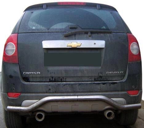 Задня дуга AK008 (нерж.) для Chevrolet Captiva 2006-2019рр. від компанії AUTOAS - фото 1