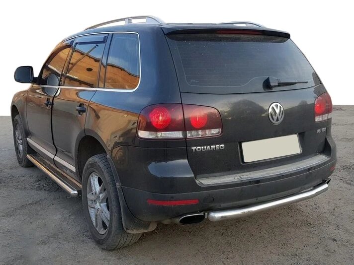 Задня захист AK002 (2 шт., нерж) для Volkswagen Touareg 2002-2010 рр. від компанії AUTOAS - фото 1