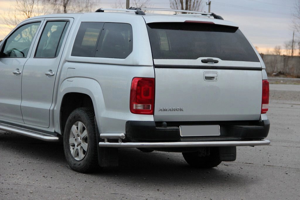 Задня захист AK005-2 (2 шт., нерж) для Volkswagen Amarok від компанії AUTOAS - фото 1