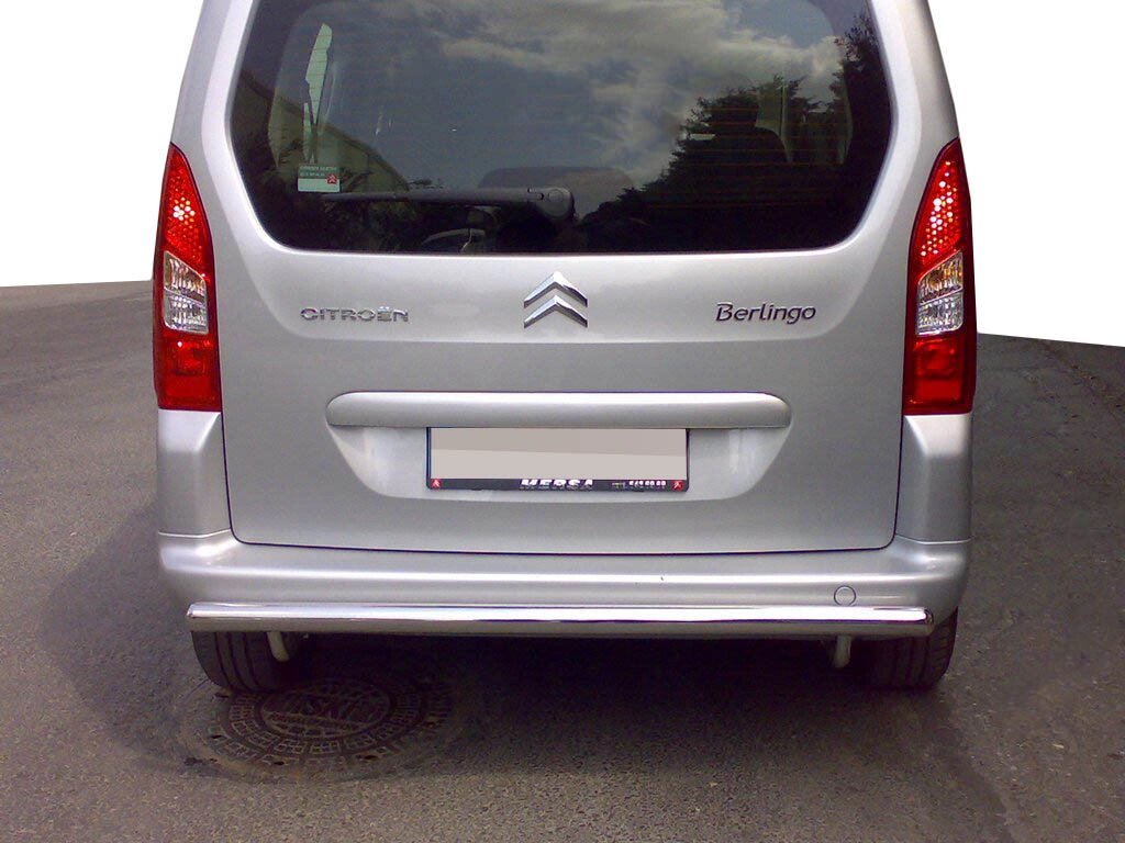 Задня захист (нерж.) 51 мм для Citroen Berlingo 2008-2018 років. від компанії AUTOAS - фото 1