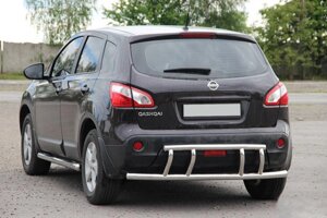 Задня дуга AK011 (нерж.) для Nissan Qashqai 2010-2014рр.