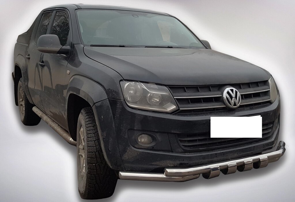 Захист бампера ВУС SHARK подвійний Volkswagen Amarok 2010-2016 кенгурятник захист задня дуги пороги від компанії AUTOAS - фото 1