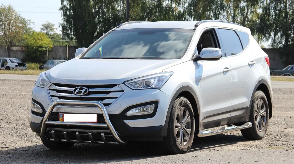 Захист переднього бампера - Кенгурник Hyundai Santa Fe (2013-2018) від компанії AUTOAS - фото 1