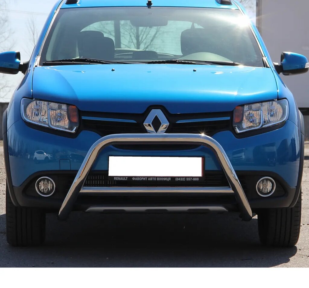 Захист переднього бампера - Кенгурятник Renault Sandero-Stepway 2 (12+) від компанії AUTOAS - фото 1