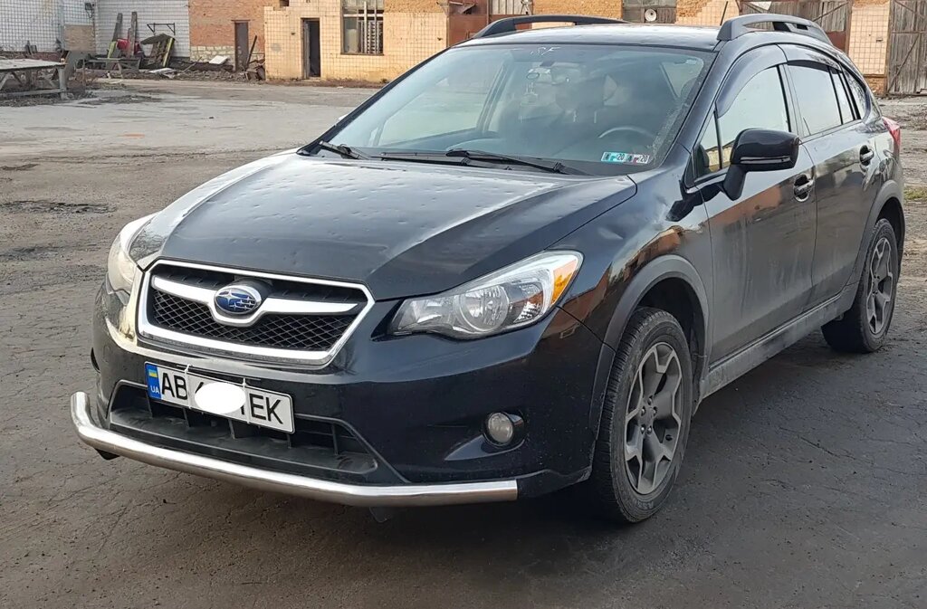 Захист переднього бампера (одинарна нержавіюча труба - одинарний ус) Subaru XV (11-17) від компанії AUTOAS - фото 1