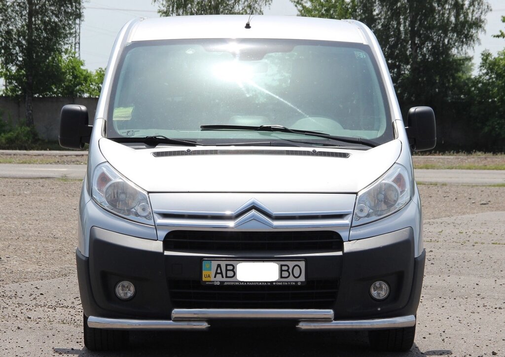 Захист переднього бампера ВУС подвійний Citroen Jumpy 2007+ 95-07 16+ Кенгурятник дуги пороги від компанії AUTOAS - фото 1