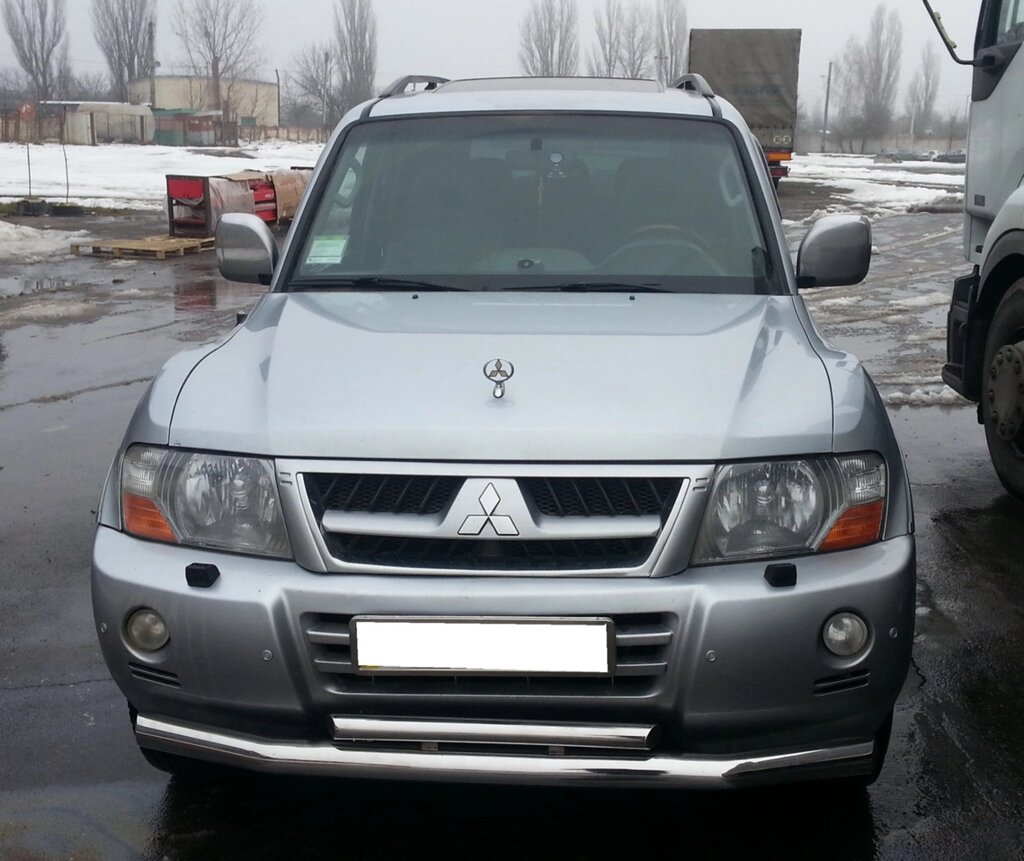 Захист переднього бампера ВУС подвійний Mitsubishi Pajero Wagon III 2000-2006 Кенгурятник дуги пороги від компанії AUTOAS - фото 1