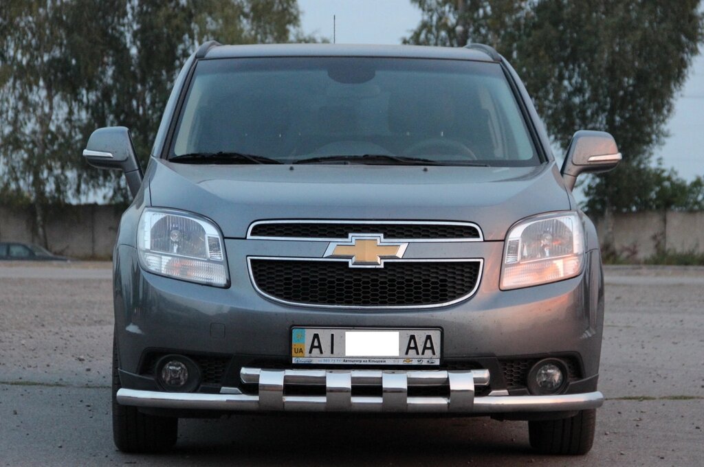 Захист переднього бампера ВУС подвійний SHARK Chevrolet Orlando 2010+ 2013+ кенгурятник дуги пороги від компанії AUTOAS - фото 1