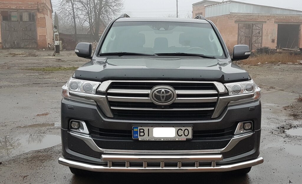 Захист переднього бампера ВУС подвійний Toyota Land Cruiser 200 2019+ Кенгурятник дуги пороги від компанії AUTOAS - фото 1