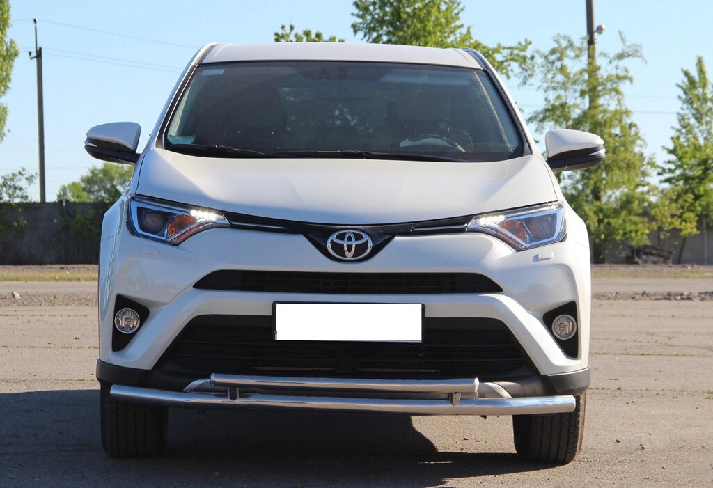 Захист переднього бампера ВУС подвійний Toyota RAV4 2016-2018 Кенгурятник дуги пороги від компанії AUTOAS - фото 1