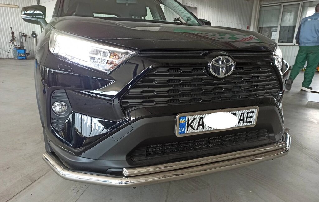 Захист переднього бампера ВУС подвійний Toyota RAV4 2018+ Кенгурятник дуги пороги від компанії AUTOAS - фото 1