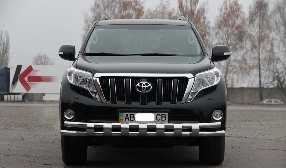 Захист переднього бампера ВУС SHARK подвійний Toyota Land Cruiser Prado 150 2009+ Кенгурятник дуги пороги від компанії AUTOAS - фото 1