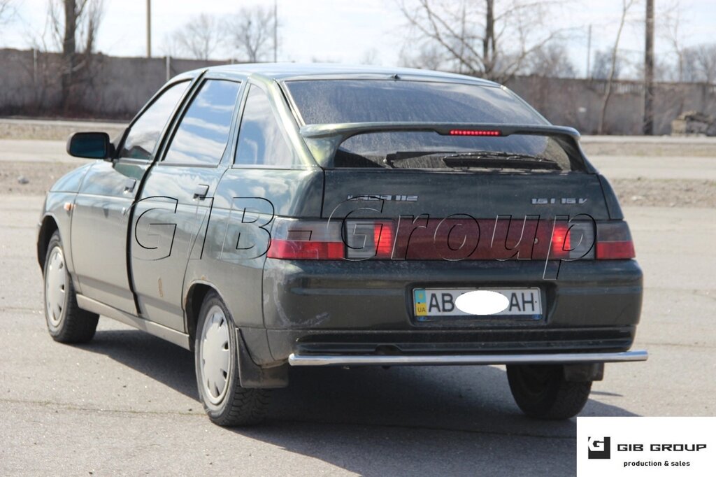 Захист заднього бампера (одинарна нержавіюча труба - одинарний ус) Lada 2110 (96-07) від компанії AUTOAS - фото 1