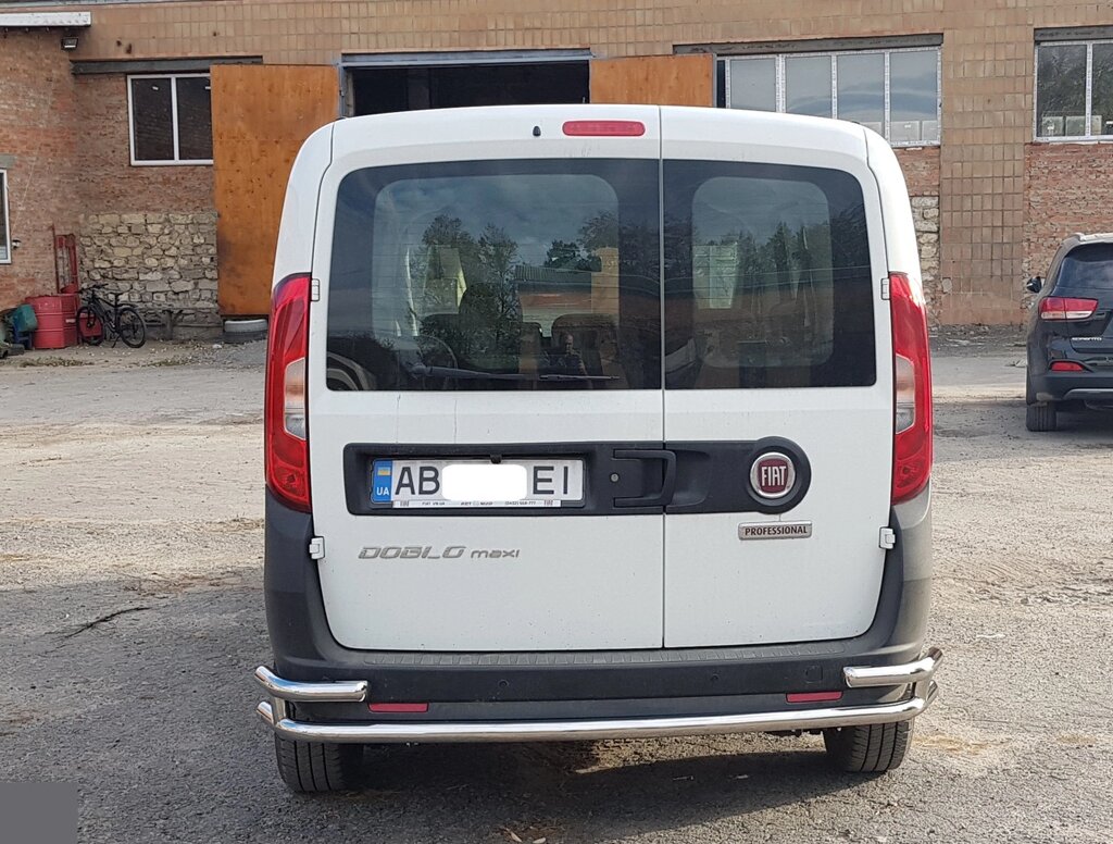 Захист заднього бампера ВУС подвійний Fiat Doblo 2015+ кенгурятник дуги бічний захист пороги від компанії AUTOAS - фото 1