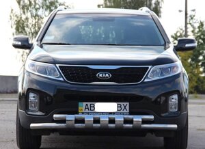 Захист бампера ВУС SHARK подвійний Kia Sorento 2009-2015 кенгурятник захист задня дуги пороги