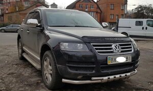 Захист бампера ВУС SHARK подвійний Volkswagen Touareg 2002-2010 кенгурятник захист задня дуги пороги