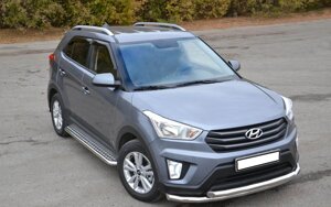 Захист переднього бампера ВУС подвійний Hyundai Creta 2014+ кенгурятник захист бампера дуги пороги