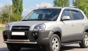 Захист переднього бампера ВУС подвійний Hyundai Tucson 2004-2010 кенгурятник захист бампера дуги пороги