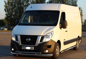 Захист переднього бампера ВУС подвійний Nissan NV400 2010+ Кенгурятник захист бампера дуги пороги