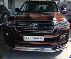 Захист переднього бампера ВУС подвійний Toyota Land Cruiser 200 2019+ Кенгурятник дуги пороги