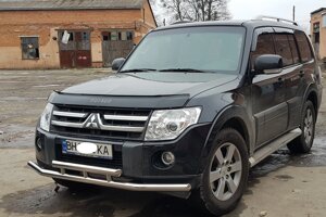 Захист переднього бампера ВУС Mitsubishi Pajero Wagon IV 2006+ Кенгурятник захист бампера дуги пороги