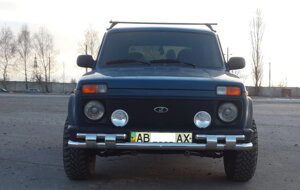 Захист переднього бампера ВУС SHARK LADA ВАЗ-2121 Нива 1985+ Кенгурятник захист бампера дуги пороги