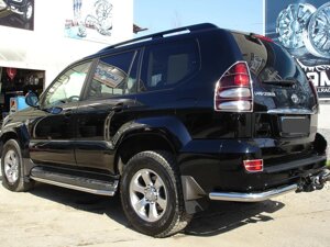 Захист заднього бампера кути Toyota Land Cruiser Prado 150 2009+ кенгурятник захист бампера дуги пороги