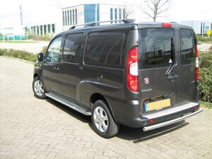 Захист заднього бампера ВУС одинарний Fiat Doblo 2004-2009 кенгурятник дуги бічний захист пороги