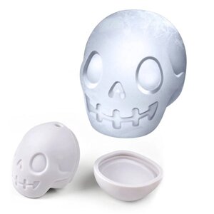 Крижана форма 3D череп, сер, сірий