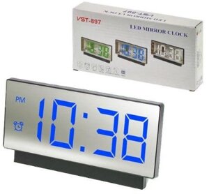 Електронний настільний LED годинник від USB VST-897-5
