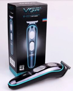 Машинка для стрижки волосся акумуляторна VGR V055 тример з насадками