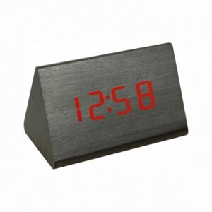 Настільний годинник від мережі і від батарейок з червоним підсвічуванням/датчик температури/дата VST - 864-1