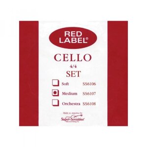 Струни для віолончелі Super-Sensitive Red Label SS6107 (Medium)